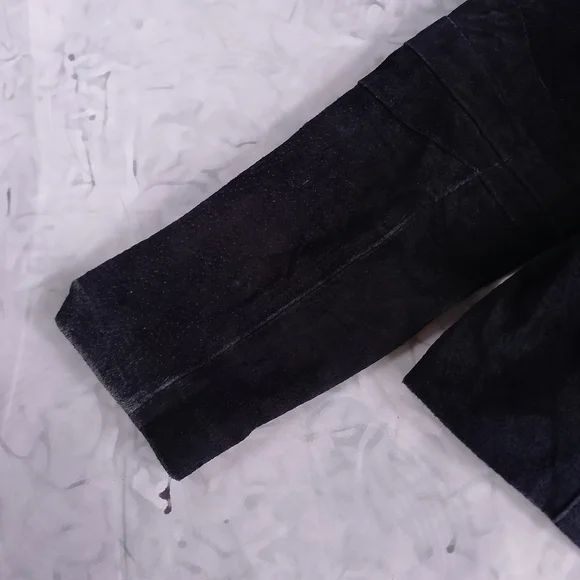 Vintage Bum Equipment Women’s Black Suede Zip-Front Leather Jacket - Picture 12 of 14